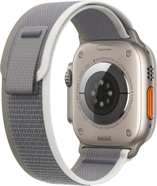 Smartwatch Apple Watch Ultra 2 GPS + Cellular 49mm Titanium Case with Green/Grey Trail Loop - S/M (MRF33) - obraz 3