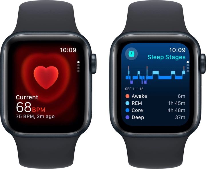 Smartwatch Apple Watch SE (2023) GPS 40mm Midnight Aluminium Case with Midnight Sport Band - M/L (MR9Y3) - obraz 5