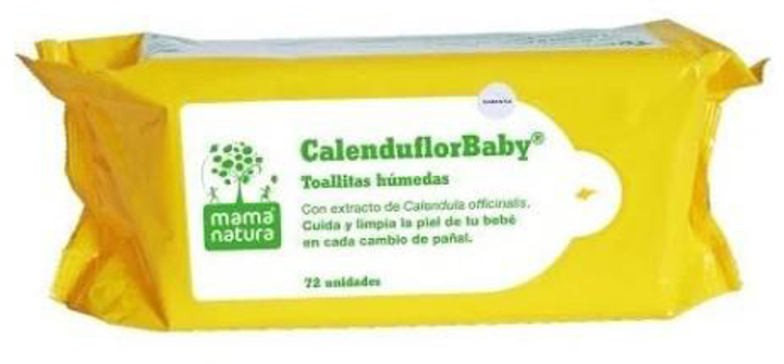 Chusteczki nawilżane dla niemowląt Mama natura Calenduflorbaby Wet Wipes 72 szt (8431078050048) - obraz 1