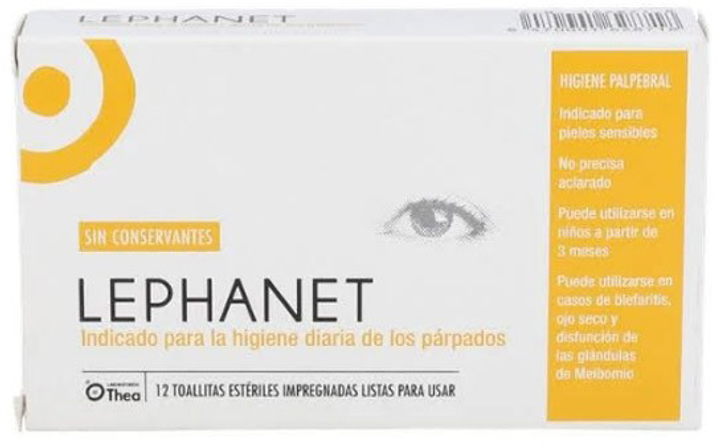 Вологі серветки для очей Thea Lephanet Eye Cleansing Wipes 12 шт (8470001628718) - зображення 1