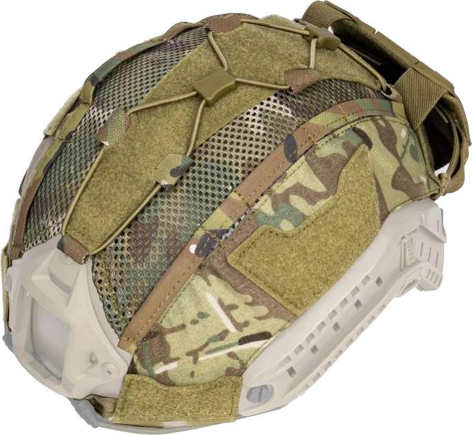 Кавер-чехол на тактический шлем FAST IdoGear L Multicam с подсумком для акб - изображение 1
