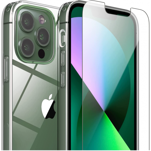 Чехол FlexGear с полной защитой для iPhone 13 Pro и 2X защитных стекла для экрана - Crystal Clear (502307115-X002YK1FQN) - изображение 4
