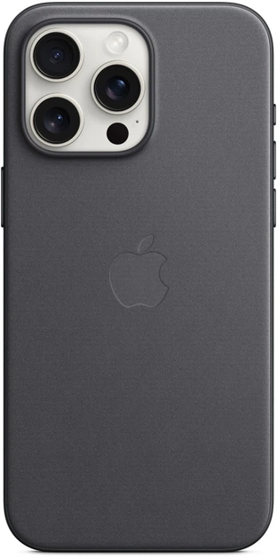 Панель Apple MagSafe FineWoven Case для Apple iPhone 15 Pro Max Black (MT4V3) - зображення 3