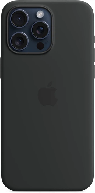 Панель Apple MagSafe Silicone Case для Apple iPhone 15 Pro Max Black (MT1M3) - зображення 2