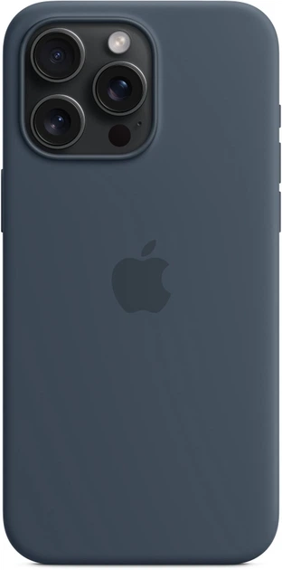 Etui Apple MagSafe Silicone Case do Apple iPhone 15 Pro Max Storm Blue (MT1P3) - obraz 4