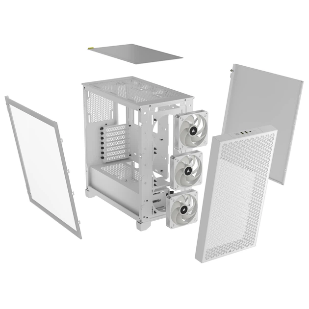 Корпус Corsair 3000D RGB AirFlow Tempered Glass White (CC-9011256-WW) - зображення 10