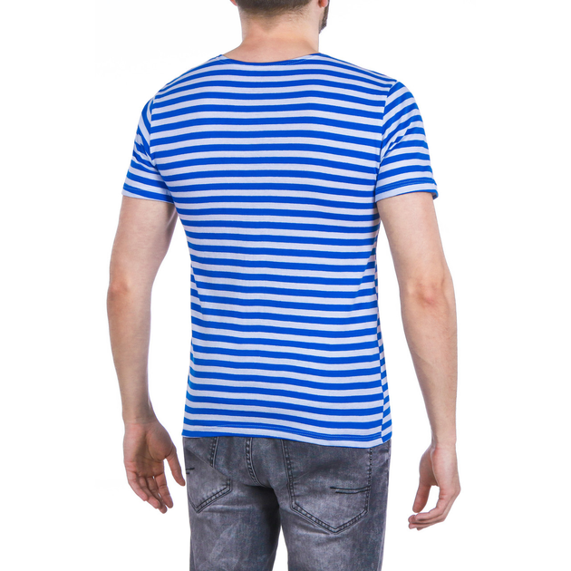 Тельняшка-футболка вязаная (голубая полоса, десантная) 64 - изображение 2
