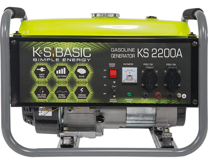 Генератор Könner & Söhnen бензиновий KSB 2200A, 230В, 2.0 кВт, ручний стартер, 33.2кг (KSB2200A) - Фото 1 Генератор Könner & Söhnen бензиновий KSB 2200A, 230В, 2.0 кВт, ручний стартер, 33.2кг (KSB2200A) - зображення 1