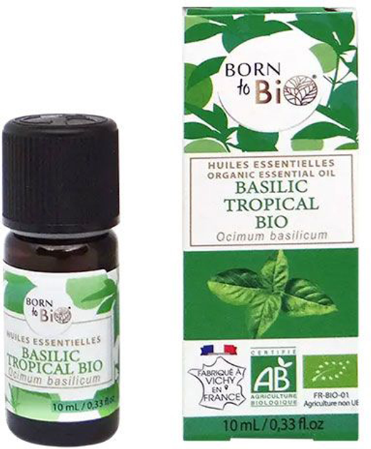 Органическое эфирное масло Born to Bio Базилик тропикал 10 мл (3760172444237) 
