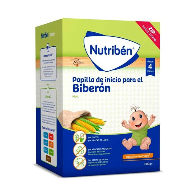 Дитяча мультизлакова каша Nutriben Nutribn Baby Bottle Starter 600 г (8430094056331) - зображення 1