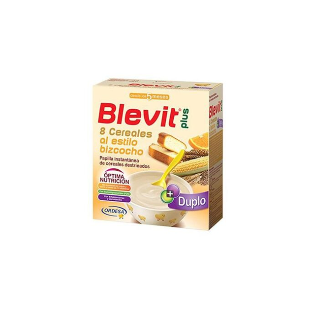 Kaszka wieloziarnista dla dzieci Ordesa Blevit Papilla Plus 8 Cereal Duplo With Cake and Orange 300 g (8426594034849) - obraz 1