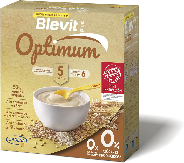 Kaszka wieloziarnista dla dzieci Ordesa Blevit Plus Optimun 5 Cereals 400 g (8426594108076) - obraz 1