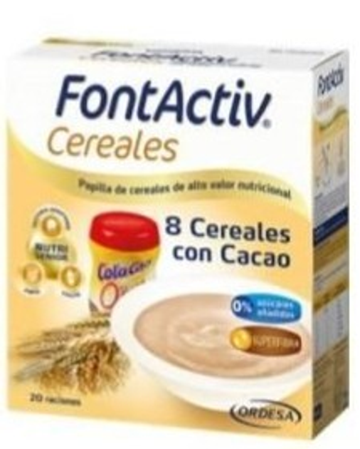 Дитяча мультизлакова каша Ordesa Fontactiv 8 Cereals Choco 600 г (8426594056124) - зображення 1