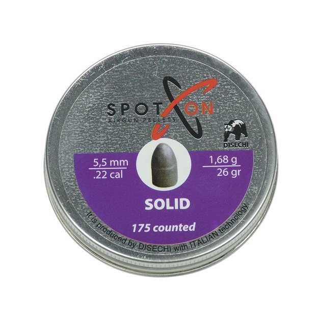 Пули свинцовые Spoton Solid 5,5 мм 1,68 г 175 шт - изображение 1