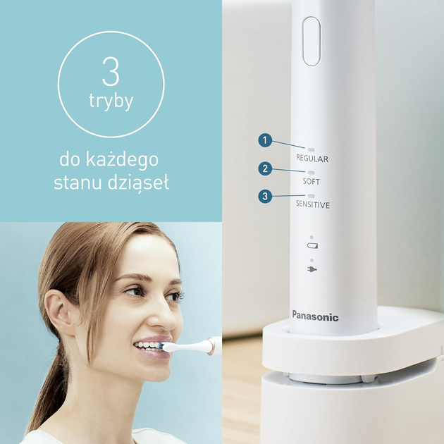 Soniczna szczoteczka do zębów Panasonic EW-DC12-W503 Biała - obraz 8