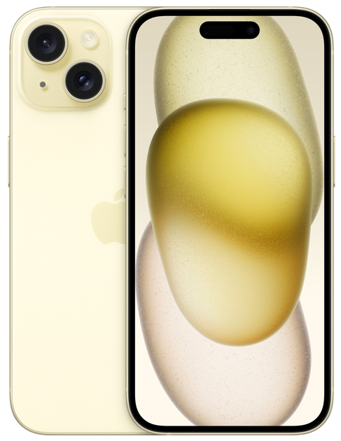 Мобільний телефон Apple iPhone 15 256GB Yellow (MTP83) - зображення 1