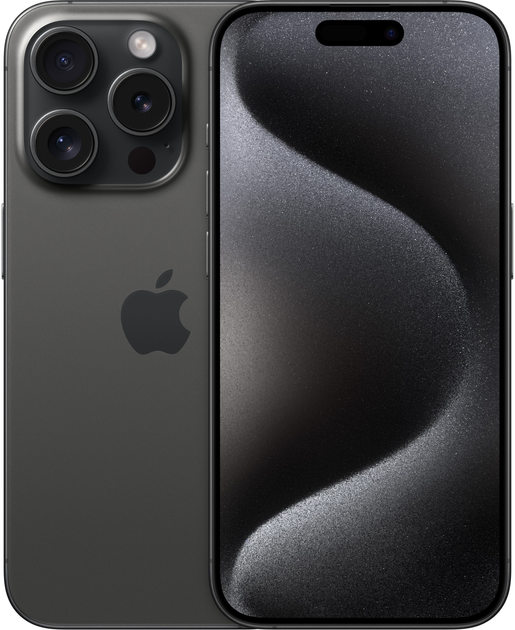 Smartfon Apple iPhone 15 Pro 256GB Black Titanium (MTV13) - obraz 1