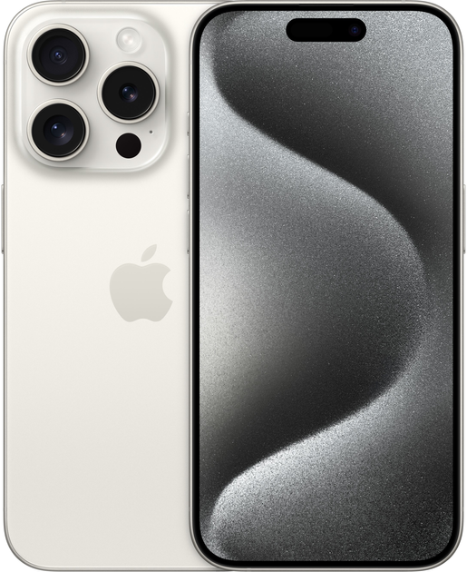 Smartfon Apple iPhone 15 Pro 256GB White Titanium (MTV43) - obraz 1