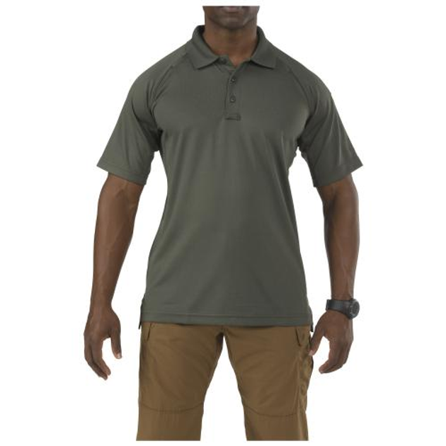 Футболка поло тактична з коротким рукавом 5.11 Tactical Performance Polo - Short Sleeve, Synthetic Knit TDU Green XS - изображение 1