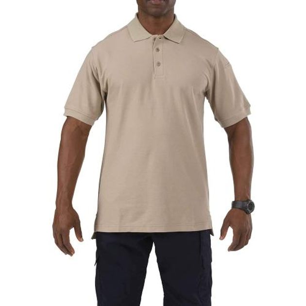 Футболка Поло тактична з коротким рукавом 5.11 Tactical UTILITY SHORT SLEEVE POLO Silver Tan 3XL - изображение 1