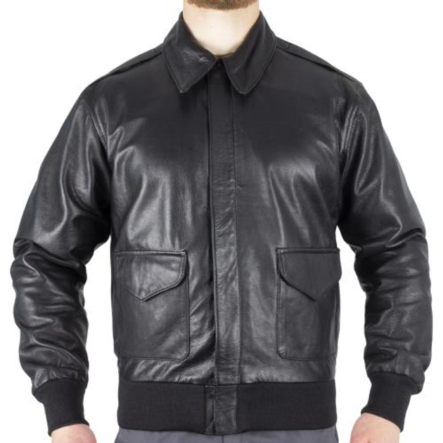 Куртка літна шкіряна американська A2 Black M - зображення 1