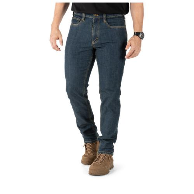 Тактичні джинсові брюки 5.11 Defender-Flex Slim Jean TW INDIGO 40-34 - изображение 2