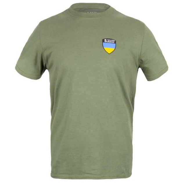 Футболка з малюнком 5.11 Tactical Shield Ukraine Лімітована Серія Military Green L - зображення 2