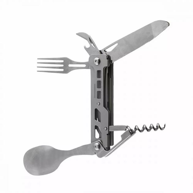 Мультитул Багатофункціональний Multitool 6в1 в чохлі silver - зображення 3