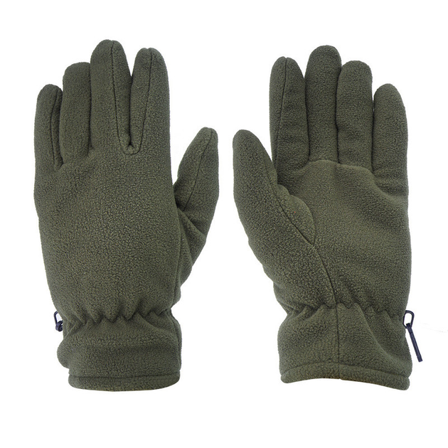 Рукавиці тактичні Mil-Tec флісові L Олива FINGERHANDSCHUHE FLEECE THINSULATE L OLIV (12534001-L) - зображення 2