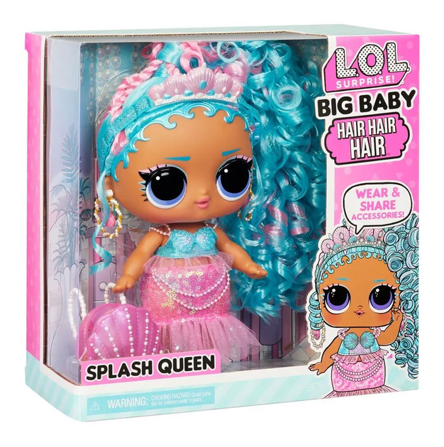 Lalka L.O.L. Surprise Big Baby Hair Hair Hair Splash Queen (35051579724) - obraz 1