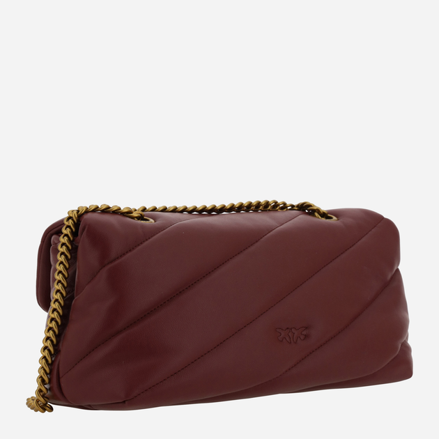 Сумка крос-боді жіноча шкіряна Pinko Love Classic Shoulder Bag 100038A0F2 Бордова (8057769085900) - зображення 3