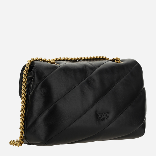 Torebka na ramię damska skórzana Pinko Love Classic Shoulder Bag 100038A0F2 Czarna (8055209866317) - obraz 3