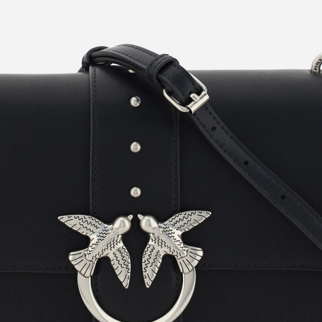 Сумка крос-боді жіноча шкіряна Pinko Love One Classic Shoulder Bag 100053A0F1 Чорна (8055209867376) - зображення 3