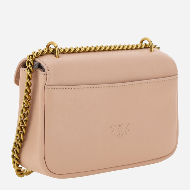 Torebka crossbody damska ze skóry naturalnej Pinko Mini Love Shoulder Bag 101749A0QO Pudrowa (8057769130112) - obraz 3