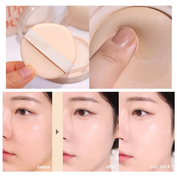 Тональный кушон ESPOIR PRO TAILOR BE NATURAL CUSHION с натуральным финишем, 14g+14g SPF50 PA++++ - изображение 4