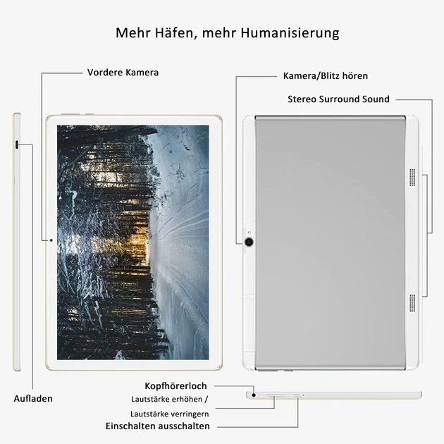 Планшет 10.1" ASSH WD7 4/64Gb Android 11 5000 mAh Серый g5 - Фото 4 Планшет 10.1" ASSH WD7 4/64Gb Android 11 5000 mAh Серый g5 - изображение 4