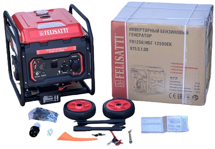 Інверторний бензиновий генератор Felisatti ИБГ-12500ЕК/F91250 7 кВт 460 см3 бак 25 л 85 кг - зображення 18