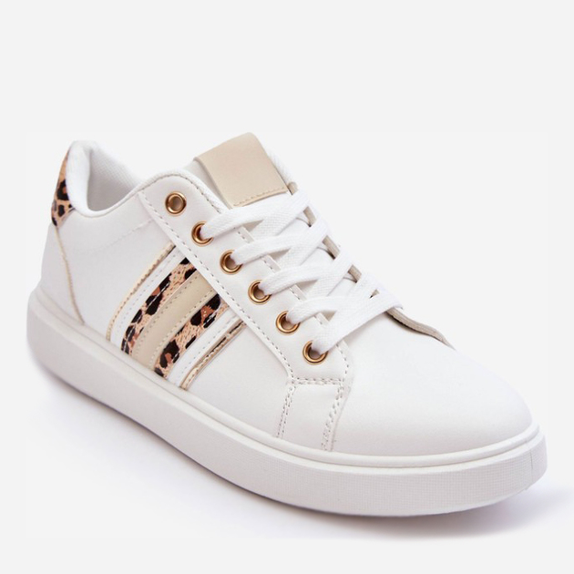 Sneakersy damskie z eko skóry do kostki Rilee 41 Białe (5905677651652) - obraz 3