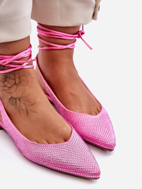 Baleriny damskie bez pięty Jange 41 Różowe (5905677651478) - obraz 6