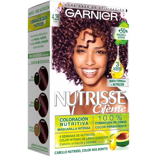 Фарба для волосся Garnier Nutrisse Crème Nourishing Color 4.26 Violin 60 мл (3600541538290) - зображення 1