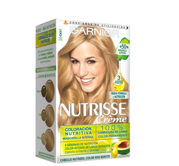 Фарба для волосся Garnier Nutrisse Crème Nourishing Color 8 Clair Blonde 60 мл (3600541375758) - зображення 1