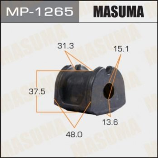 Втулки стабилизатора MASUMA MP1265 Subaru Impreza, Forester, Legacy, XV, Outback 20464XA00A, 20464SC010 - изображение 1