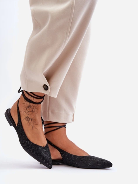 Жіночі балетки Jange 40 Чорні (5905677658224) - зображення 4