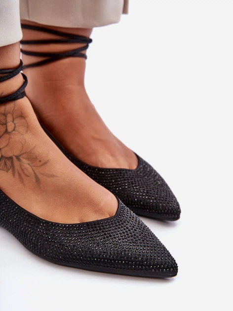 Жіночі балетки Jange 40 Чорні (5905677658224) - зображення 5