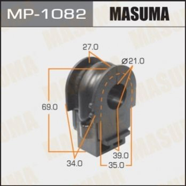 Втулки стабилизатора MASUMA MP1082 Nissan Qashqai, Leaf, Juke 54613JG02A, 546133NK0A, 54613JD02A - изображение 1