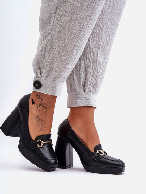 Loafersy Inna Marka Rouse 41 Czarne (5905677655483) - obraz 3