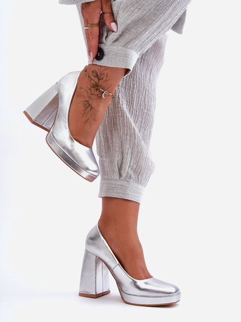 Жіночі туфлі Inna Marka Rosalia 38 Сріблясті (5905677656053) - зображення 1