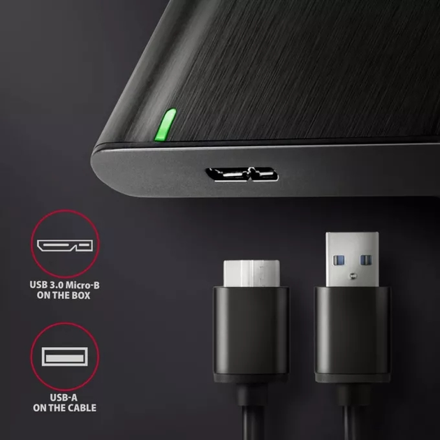Зовнішня кишеня Axagon для SSD/HDD 2.5" USB-C 3.2 Gen 1 — SATA 6G Black (EE25-A6M) - зображення 5