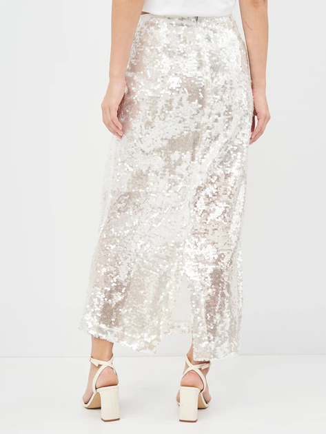 Юбка Zara 7697/047/808 L Молочная с пайеткыми (07697047808046) - изображение 2