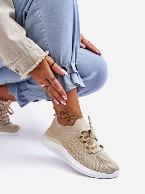 Sneakersy damskie Nikilla 36 Beżowe (5905677458244) - obraz 4